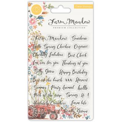 Craft Consortium Farm Meadow Clear Stamps - Sentiments